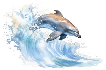 Dolphin Captivating Watercolor