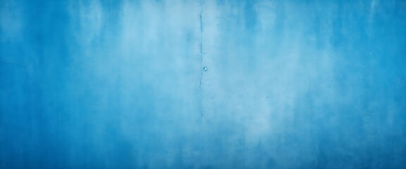 Rough Blue Wall Texture Background Banner. Grunge Blue Wall Surface with Cracks.
