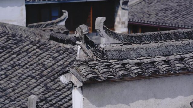 Anhui, Mount Huangshan, Xidi Hongcun, Anhui architecture, Chinese style, ancestral temple, memorial&nbsp;archway, horse head wall, small green tile
