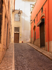 Empty street in Lisbon. Vintage style