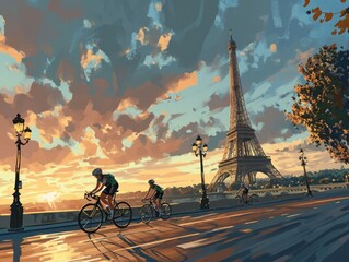 Capturing the Spirit of Paris 2024 in Muted Illustrations