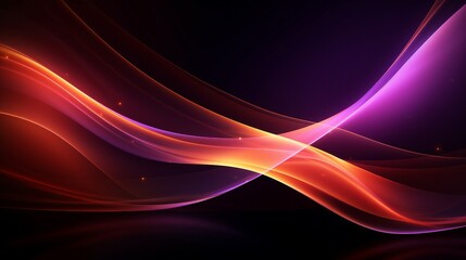 Vibrant Purple and Orange Light Streaks in Futuristic Motion - Dynamic Abstract Background for Modern Designs and Creativity