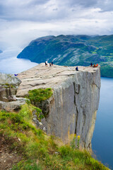Preikestolen and surrounding area, Norway. Lysefjorden below.