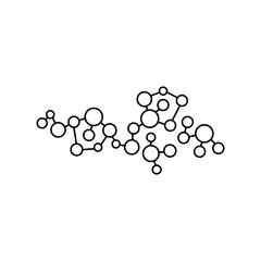 Macromolecule color line icon. Organisation in organism.