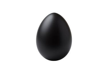 Black Egg Photography Against a Pure Isolated on Transparent Background PNG.