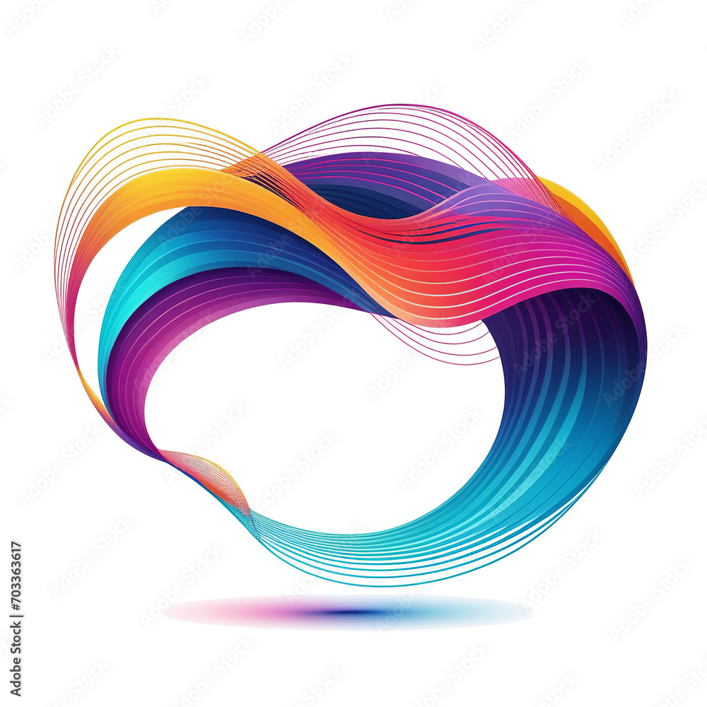 Aufkleber vector illustration: abstract wave lines for modern concepts on transparent background png file
