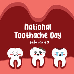 An excellent vector graphic for National Toothache Day celebrations is this one.