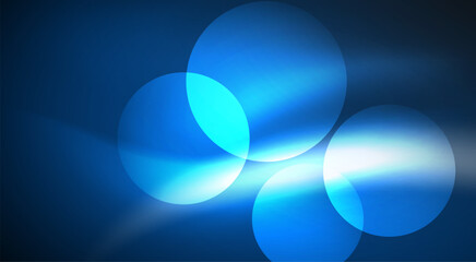 Shiny Light Neon Bubble Circles. Vector illustration For Wallpaper, Banner, Background, Card, Book Illustration, landing page