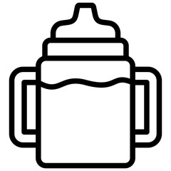 feeder icon illustration design with outline