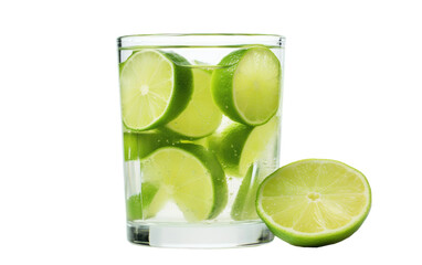 A Real Photo Depicting the Allure of Apple Pieces in a Glass Isolated on Transparent Background PNG.