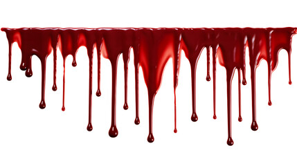 Dripping blood on white background