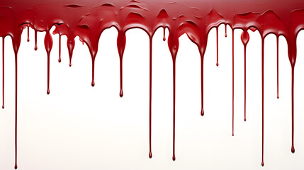 Dripping blood on white background