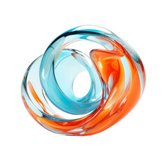 Glass art isolated on transparent background