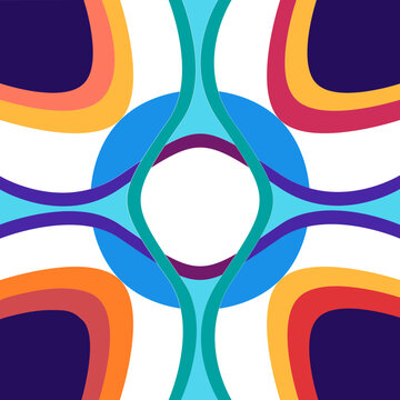 Vector de patrón geométrico abstracto de colores para mosaico o impresión con fondo transparente.