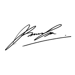 Letter P abstract signature idea. Handwritten vector illustration with alpha channel.