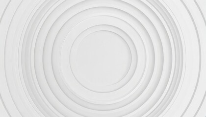 Obraz premium smooth concentric random offset white rings or circles waves background wallpaper banner flat lay top view from above