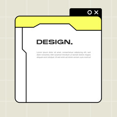 Modern pop up window illustration. Design overlay element.