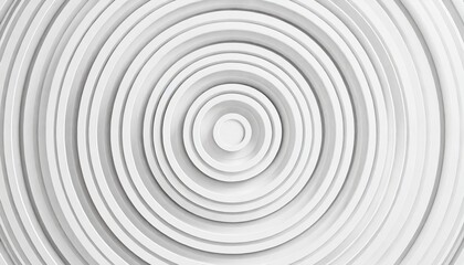 many concentric random offset white rings or circles background wallpaper banner flat lay top view from above