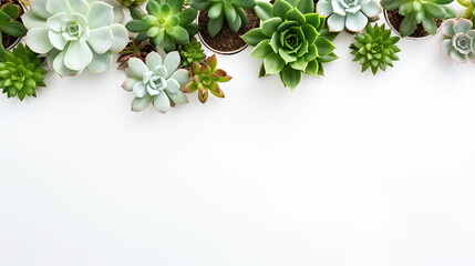 Minimalist Modern Banner with Succulent Plants
