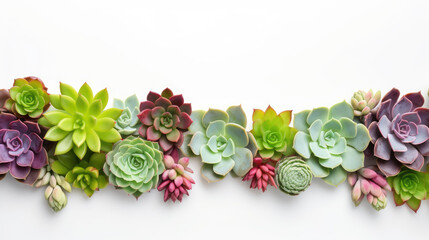 Minimalist Modern Banner with Succulent Plants
