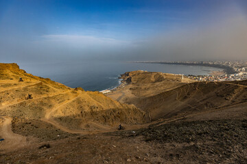 Fototapeta na wymiar View of Lima city from el Morro Solar