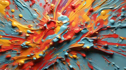 Colorful paint splash on the floor background
