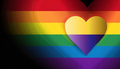lgbti gradient background community vector with rainbow colored flag creative concept for promotion of lesbians gays bisexuals and trans people with black backdrop with heart shape