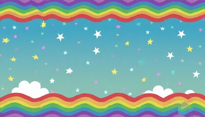 colorful cheery rainbow star background wallpaper children s cartoon bedroom design abstract sky cloudscape
