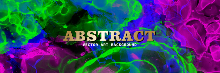 Abstract colorful grunge vector background with bright colors splashes for cover design, invitation, poster, banner, flyer, cards and design interior. Futuristic ink texture illustration. Color smoke.