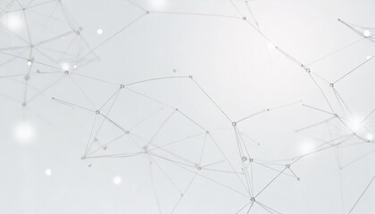 polygonal white background with connecting dots and lines network connection structure plexus effect 3d rendering