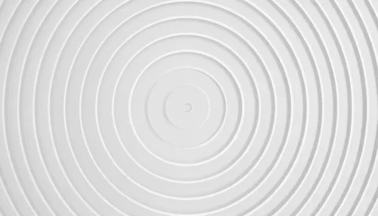 Foto op Canvas inset white concentric rings or circles background wallpaper banner flat lay top view from above with copy space © Debbie