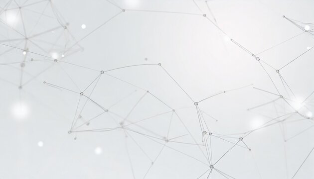 polygonal white background with connecting dots and lines network connection structure plexus effect 3d rendering