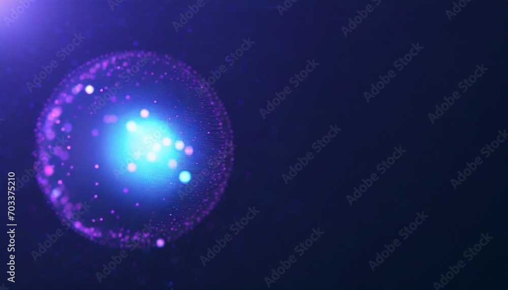 Wall mural 3d abstract sphere sphere particles on dark background science and technology 3d