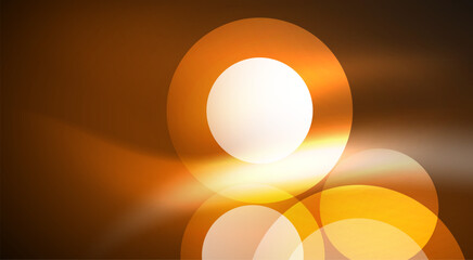 Shiny Light Neon Bubble Circles. Vector illustration For Wallpaper, Banner, Background, Card, Book Illustration, landing page