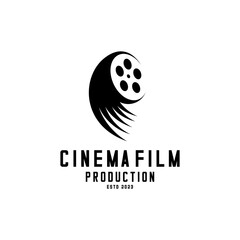 vector logo cinema, roll film negative