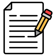 Document Edit Icon Element For Design