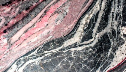 Naklejka premium pink and black marble textured abstract background ai