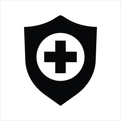 protection icon vector security medicine illustration,  thin line web symbol on white background - editable stroke vector illustration eps10
