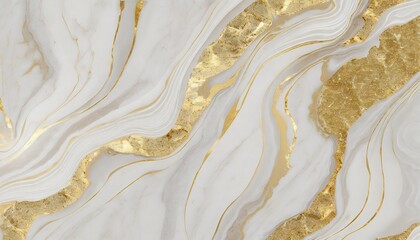 abstract luxury marble background digital art marbling texture gold and white colors 3d illustration