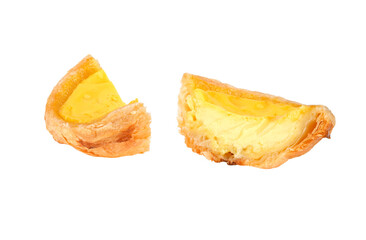 Sweet Baked Egg tart , Traditional Portuguese egg tart dessert Pasteis Pastel de nata on transparent png