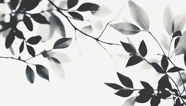 branches with leaves black and white illustration versatile artistic image for creative design projects posters banners cards covers magazines prints wallpapers artist made art no ai