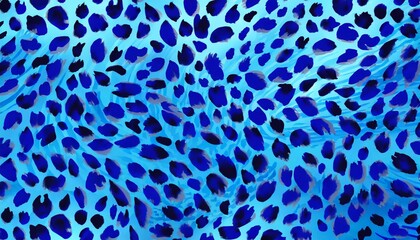 Obraz premium beautiful blue leopard pattern fur background animal print wallpaper