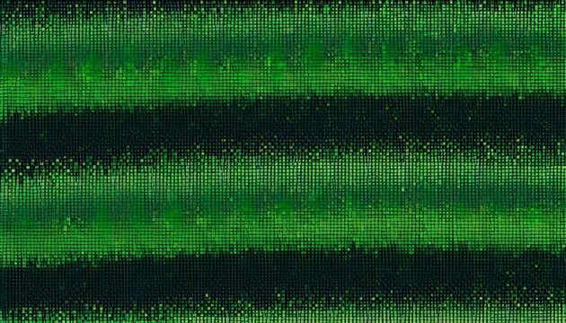 dither pattern bitmap texture smooth twisted border vector abstract background glitch screen with flicker pixels effect panoramic illustration 8 bit pixel art retro video arcade game green backdrop