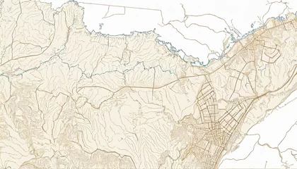 Wandcirkels aluminium vintage detailed contour topographic map of wild west abstract vector background topographic cartography topographic map topographic relief topography map topography relief © Debbie