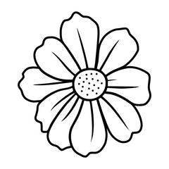 Hand drawn simple flower illustration
