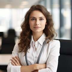 Young Professional: Serious and Busy Businesswoman Employee
