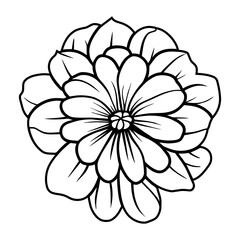 Hand drawn simple flower illustration