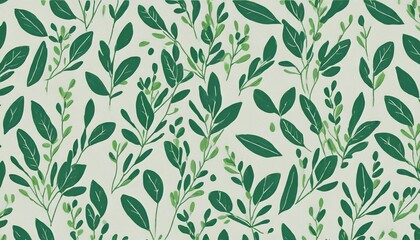 green plant and leafs pattern pencil hand drawn natural illustration simple organic plants design botany vintage graphic art 4k wallpaper background simple minimal clean design