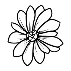 Hand drawn simple flower illustration
