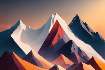 Abstract Mountain Landscape: A Vision Beyond Peaks
